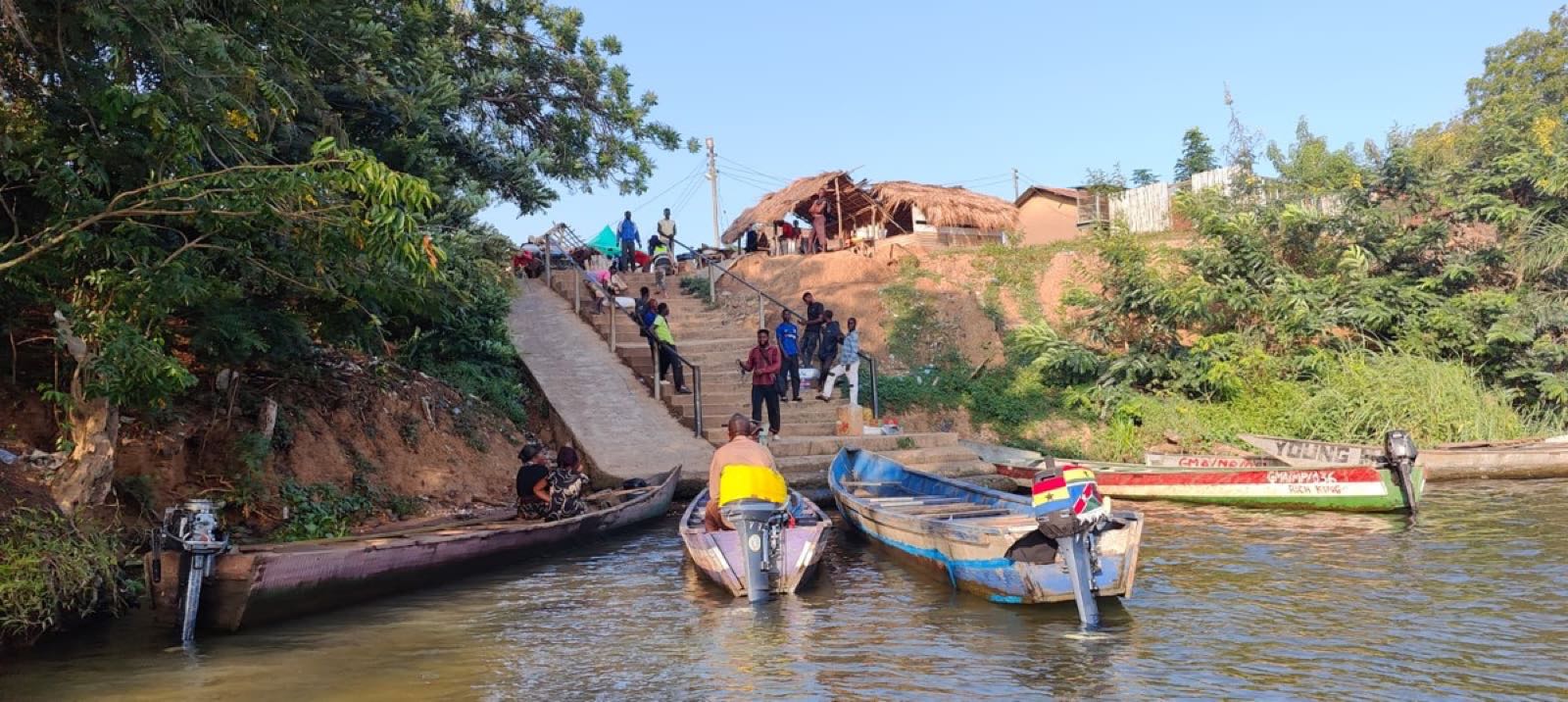 Canoes on the Volta River